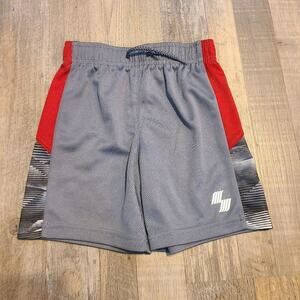𝅺Place sport boys 3T athletic shorts, red silver and gray